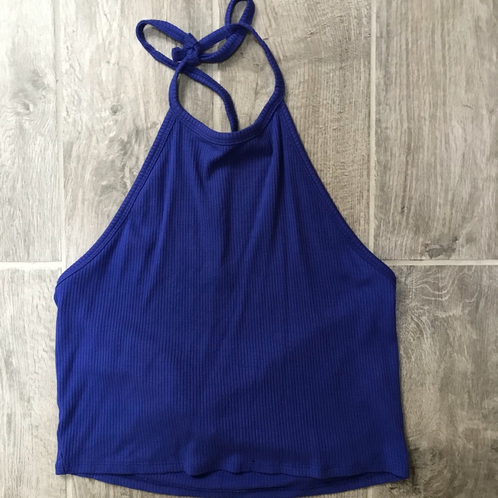 Blue Open-Back Tank